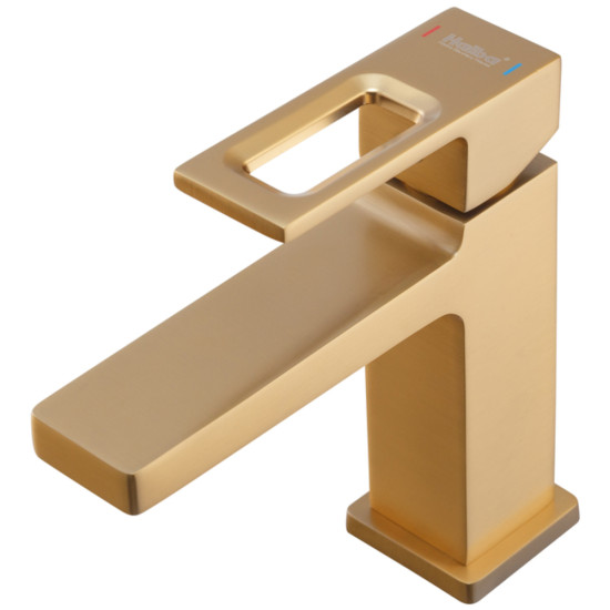Смеситель для умывальника Haiba KANT 001 BRUSHED GOLD (HB9605)