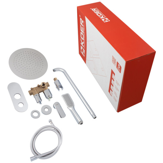 Душова система вбудована KOER KB-62028-01, 2 функції (Колір хром) (KR6008)