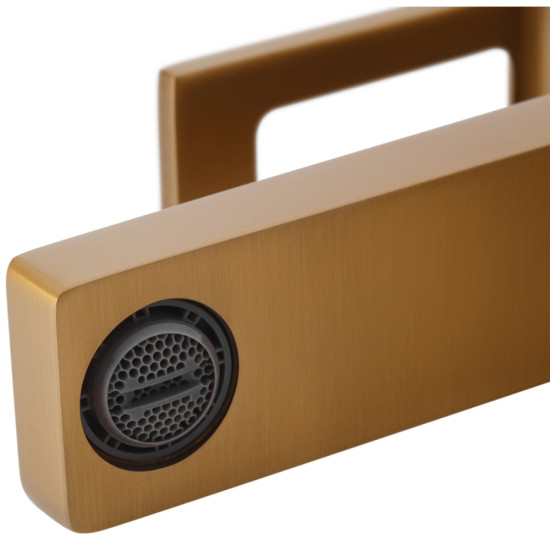Смеситель для умывальника Haiba KANT 001 BRUSHED GOLD (HB9605)