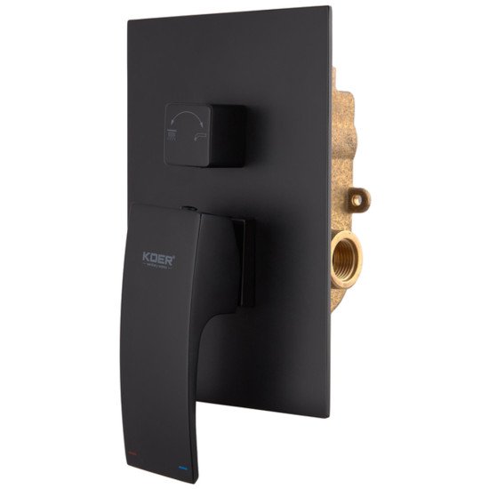 Встраиваемая душевая система со смесителем Koer KB-66007-05 (Цвет черный) (KR3465)