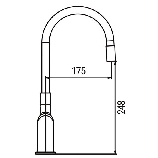 Смеситель для кухни Koer KB-70029-07 Цвет графит (KR5500)