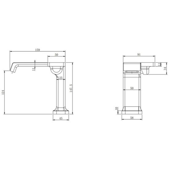 Смеситель для умывальника MIXXUS PREMIUM TERRA 001 GRAPHITE (цвет графит) (MI8383)