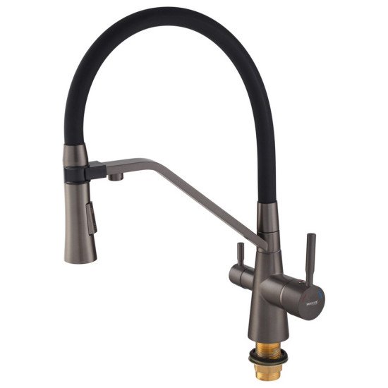 Змішувач для кухні Mixxus Premium Magnet 021 GRAPHITE REFL.BLACK (MI6975)