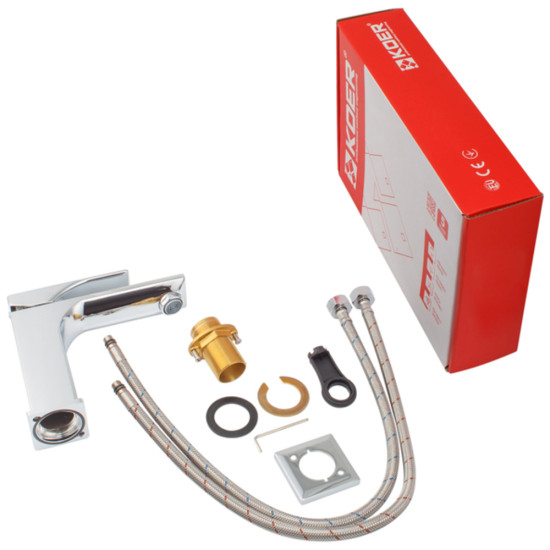 Смеситель для умывальника Koer KB-10010-01 (Цвет хром) (KR3478)