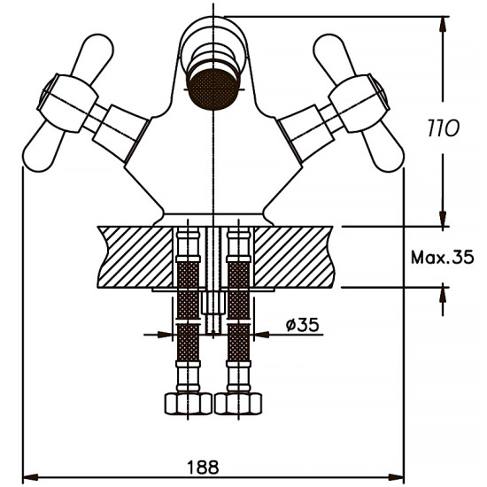 Смеситель для биде Haiba Dominox 162 (HB0074)