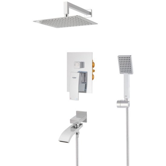 Вбудована душова система із змішувачем Koer KB-66007-01 (Колір хром) (KR3464)