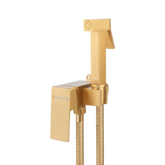 Змішувач для гігієнічного душу Haiba KUBUS 002 (INNER) BRUSHED GOLD (HB9625)