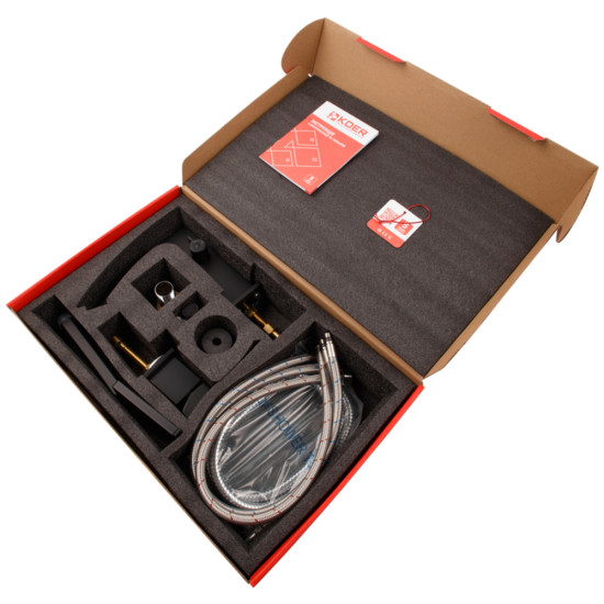 Смеситель на борт ванны Koer KB-43007-05 на 3 отверстия (Цвет черный) (KR3453)