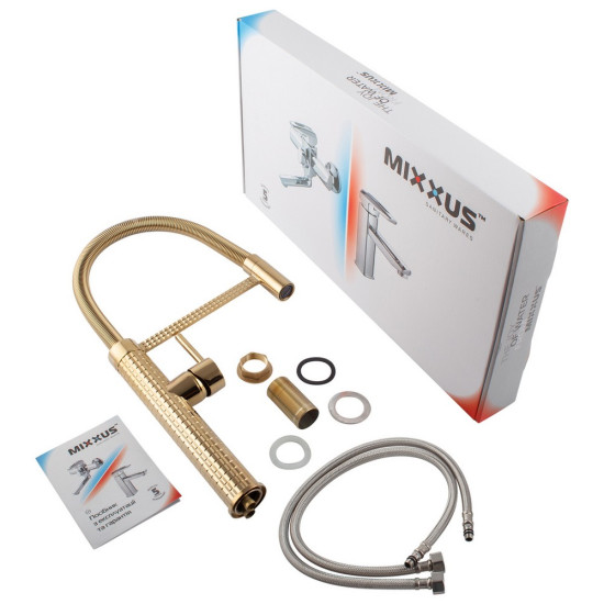 Смеситель для кухни Mixxus Premium Spark 017 GOLD (MI6972)