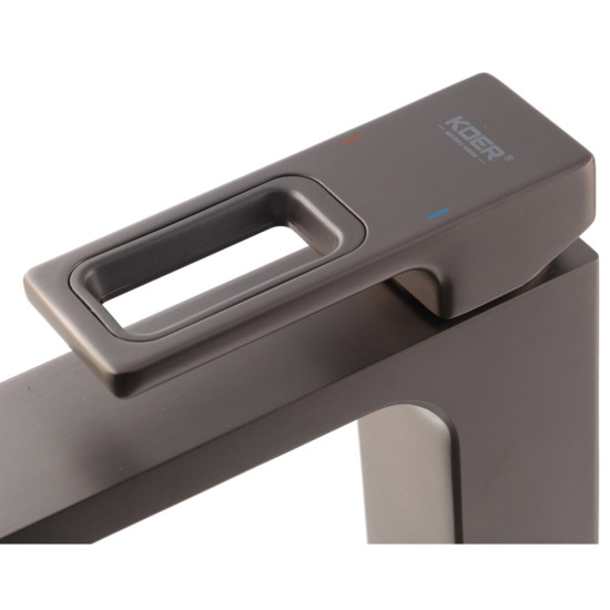 Смеситель для умывальника KOER KB-10009-07 (Цвет графит) (KR5976)