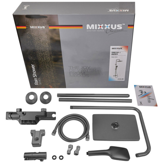 Душова колона із змішувачем MIXXUS PREMIUM TERRA 009-J GRAPHITE (колір графіт) (MI8385)