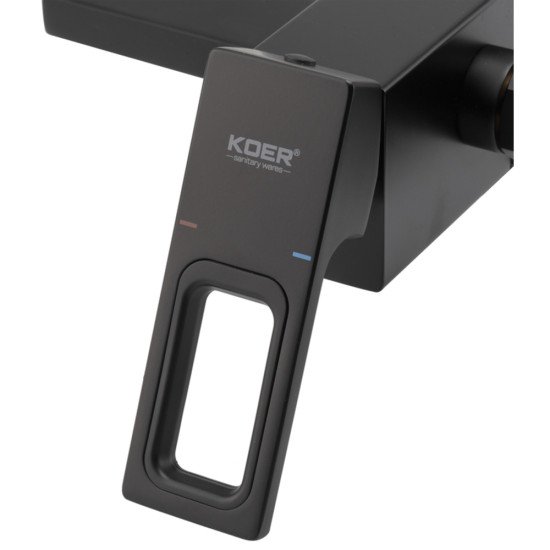 Змішувач для ванни з коротким зливом Koer KB-41009-05 (Колір чорний) (KR3503)