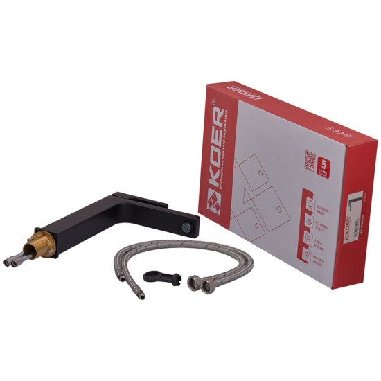 Змішувач для умивальника Koer KB-11009-05 високий (Колір чорний) (KR3501)