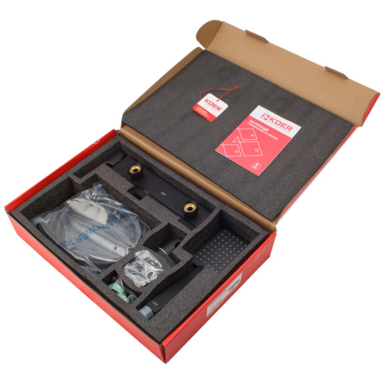 Змішувач для ванни з коротким зливом Koer KB-41009-05 (Колір чорний) (KR3503)