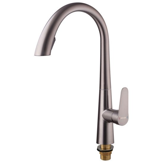 Змішувач для кухні з висувним виливом Mixxus Premium WARTA 014 GRAPHITE (MI6957)