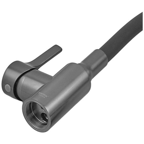 Змішувач для кухні ZERIX REX-011 GRAPHITE REFL.BLACK з нерж. сталі (Колір графіт + силіконовий вилив чорний) (ZX6131)