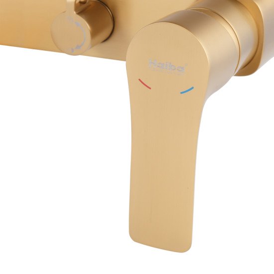 Душевая колонна со смесителем Haiba MILANO 003-J BRUSHED GOLD (HB9620)