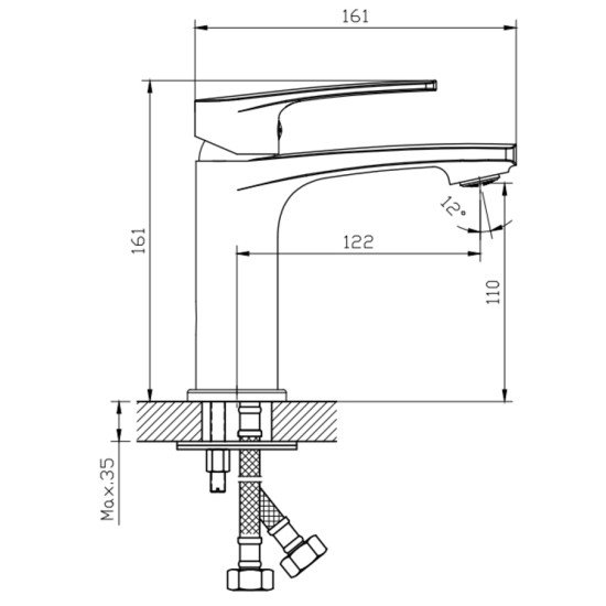 Смеситель для умывальника Haiba Troya 001 (HB9659)