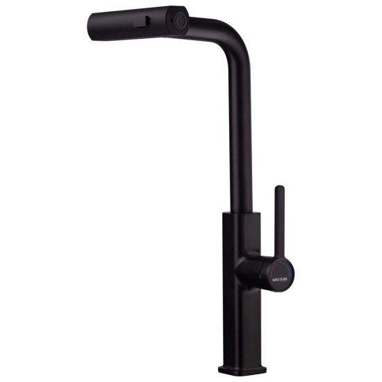 Смеситель для кухни с выдвижным изливом Mixxus Premium HAMMER 014 BLACK (MI6954)