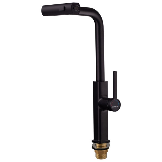 Змішувач для кухні з висувним виливом Mixxus Premium HAMMER 014 BLACK (MI6954)