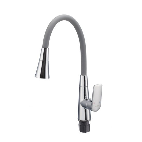 Змішувач для кухні Mixxus Premium Matis 011-T (NUT) Refl.Gray (Колір хром+силік.злив сірий) (MI8267)