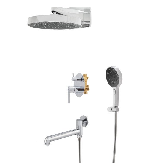Вбудована душова система Koer KB-66029-01 3 функції, колір хром (KR5483)