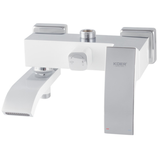Душова колона KOER KB-56007-04 із змішувачем, 3 функції (Колір хром+білий) (KR5159)
