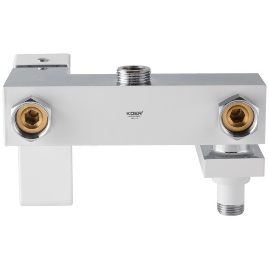 Душова колона KOER KB-56007-04 із змішувачем, 3 функції (Колір хром+білий) (KR5159)
