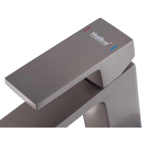 Смеситель для умывальника HAIBA GAUDI 001 GRAPHITE (Цвет графит) (HB9642)