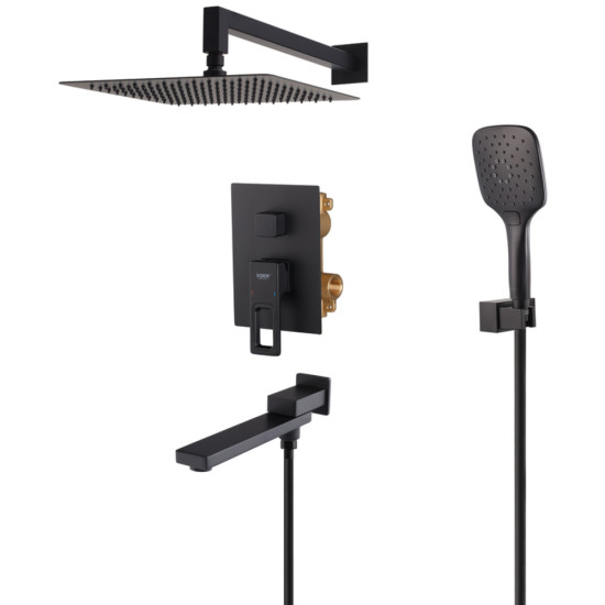 Душова система вбудована KOER KB-66009-05 3 функції (Колір чорний) (KR6020)