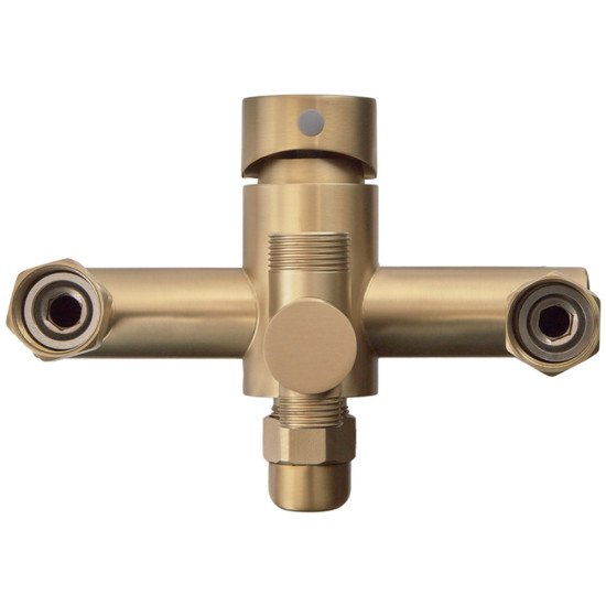 Душевая колонна со смесителем ZERIX REX-009-J BRUSHED GOLD из нерж. стали (Цвет матовое золото) (ZX6125)