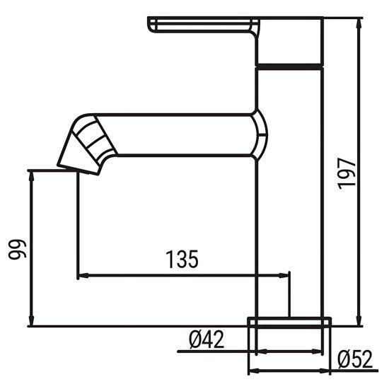 Смеситель для умывальника Koer KB-10029-01 Цвет хром (KR5478)
