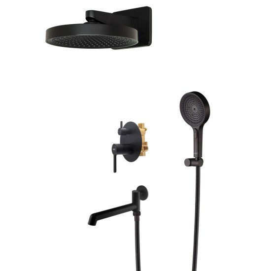 Вбудована душова система Koer KB-66029-05 3 функції Колір чорний (KR5492)