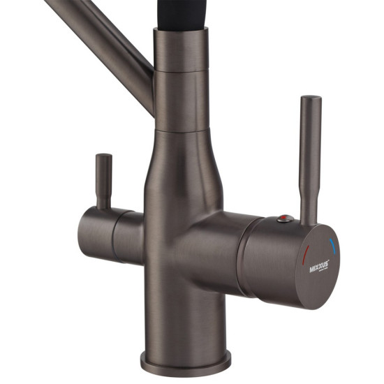 Смеситель для кухни Mixxus Premium Gravity 021 GRAPHITE REFL.BLACK (MI6979)