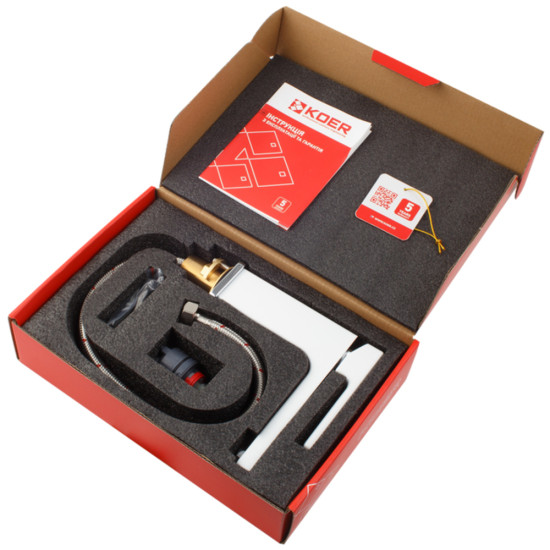 Смеситель для умывальника KOER KB-10009-04 (Цвет хром+белый) (KR5975)