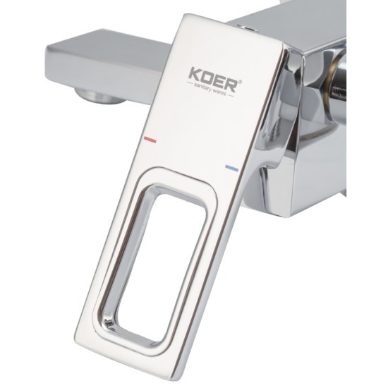 Смеситель для ванны с коротким изливом Koer KB-41009-01 (Цвет хром) (KR3502)