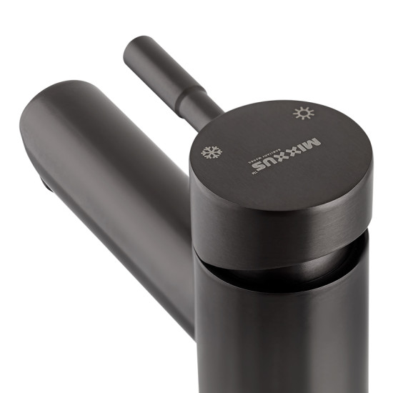 Змішувач для умивальника Mixxus SUS-001-High graphite з нерж. сталі SUS304 (MI5905)