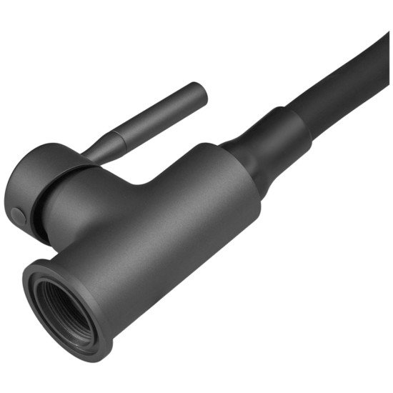 Смеситель для кухни ZERIX ATRIUM-011-T GRAPHITE REFL.BLACK (Цвет графит+силиконовый излив черный) (ZX6106)
