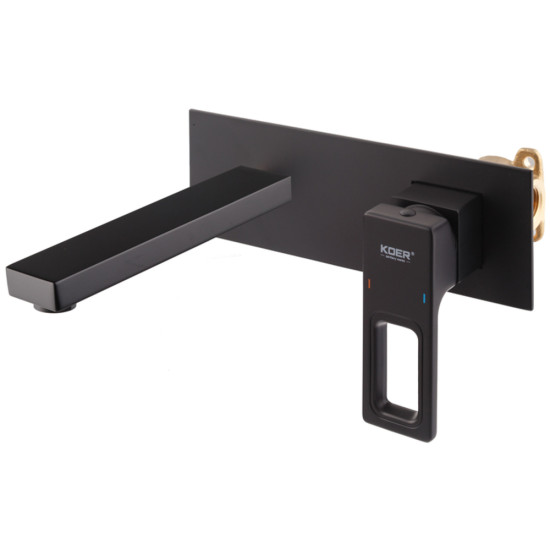 Смеситель для умывальника встраиваемый KOER KB-16009-05 (Цвет черный) (KR5980)