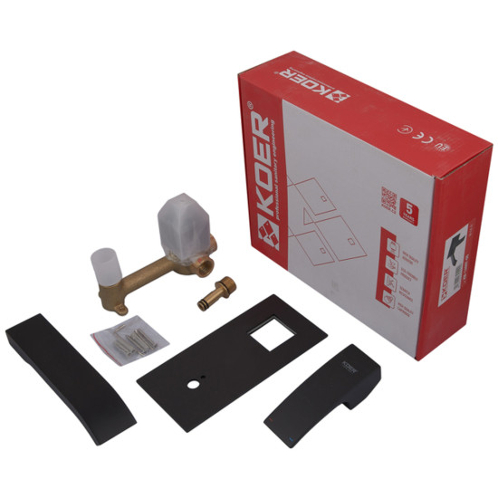 Смеситель для умывальника Koer KB-16007-05 встраиваемый (Цвет черный) (KR3451)
