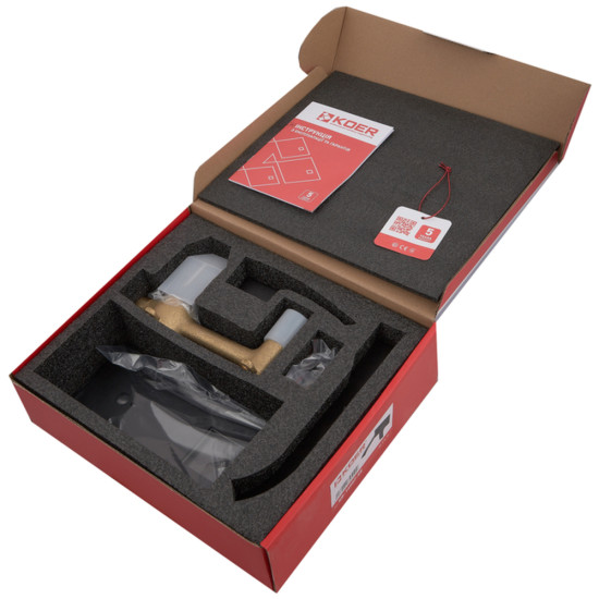 Смеситель для умывальника Koer KB-16007-05 встраиваемый (Цвет черный) (KR3451)