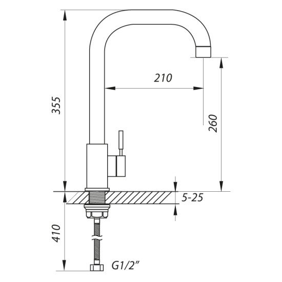 Смеситель для кухни Zerix LR4998-4 (ZX0572)