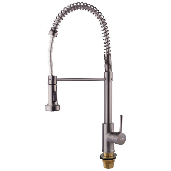 Змішувач для кухні з виливом пружина Mixxus Premium SPRING 017 GRAPHITE (MI6952)