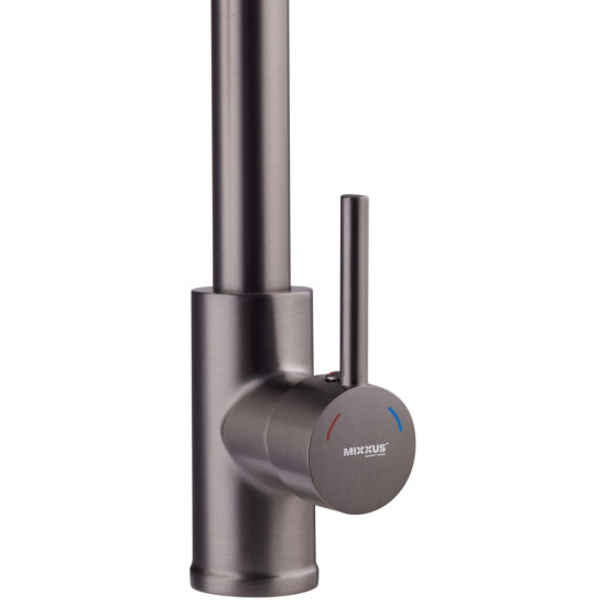 Змішувач для кухні з виливом пружина Mixxus Premium SPRING 017 GRAPHITE (MI6952)