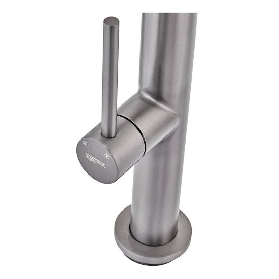 Смеситель для кухни Zerix KFM-011 graphite из нерж. стали SUS304 (ZX4865)