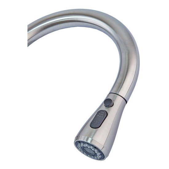 Смеситель для кухни сенсорный с выдвижной лейкой Mixxus LUX-014 Sensor (нерж. сталь) (MI6230)