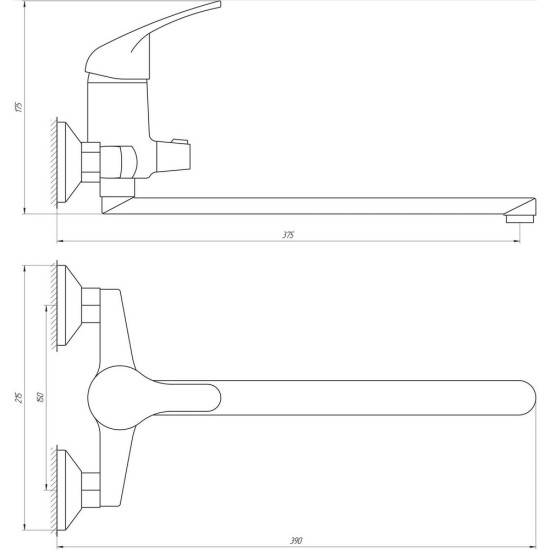 Смеситель для ванны Globus Lux Solly GLSO-0208