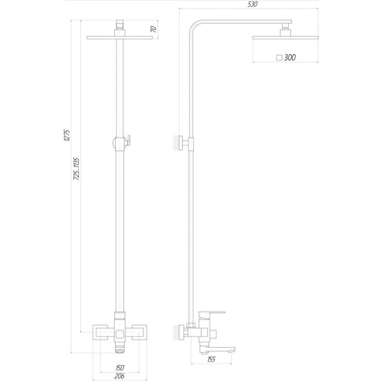Душевая система Globus Lux MILANO DS0026