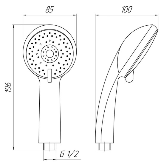 Душевая лейка Globus Lux HY-1227-LUX Blister