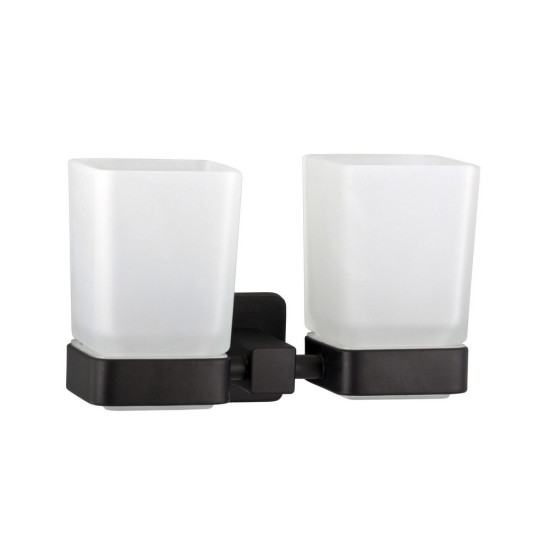Стакан двойной Globus Lux BQ9428 черный матовый SUS304